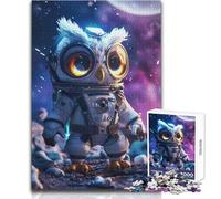 1000 Piece Jigsaws for Teenagers Puzzle Cute Owl Space Astronaut Educational Games Precision Cutting Anti-Stress Toys Size 50x75cm