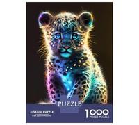1000 Piece Jigsaws for Teenagers Puzzle Cute Rainbow Baby Leopard Adult Jigsaw Hands-on Game Pattern Assembly for Is Ideal As A Gift 38x26cm/1000pcs