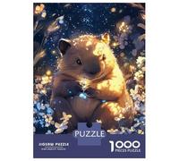 1000 Piece Jigsaws for Teenagers Puzzle Cute Wombat Dreamy Artwork - Little Paws Jigsaw Puzzle Family Games Hand Speed Race Birthday And Unique Gifts 70x50cm/1000pcs