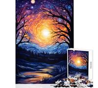 1000 Piece Jigsaws for Teenagers Puzzle Dancing Night Stars Jigsaw 1000 Piece Brain Teaser Game Gifts for Women Men But Fun And Humorous (38x26cm)