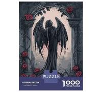 1000 Piece Jigsaws for Teenagers Puzzle Dark Gothic Angel in Ruins Puzzle for Adults Brain Teaser Game Birthday Present Parent-child Interaction 70x50cm/1000pcs