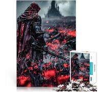 1000 Piece Jigsaws for teenagers Puzzle Dark Knight in Red Field Schwierig Schwer Verbessern Sie das Gedächtnis52x38cm