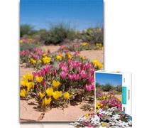 1000 Piece Jigsaws for Teenagers Puzzle Desert Flowers in Bloom Challenging Game Toys Perfect Decoration Gift For Birthdays (size 38x26cm)