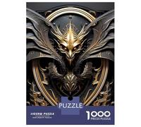 1000 Piece Jigsaws for Teenagers Puzzle Devil Dragon Wings Adult Puzzles Toy Wall Decor A Work of Art Difficult And Challenge 52x38cm/1000pcs