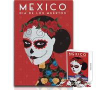 1000 Piece Jigsaws for Teenagers Puzzle Dia De Los Muertos Educational Family Game Difficult Challenge Funny Gift Size 50x75cm