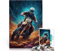1000 Piece Jigsaws for teenagers Puzzle Dirt Bike Space Astronaut Denkspiel eignet sich ideal als Geschenk für die ganze Familie38x52cm