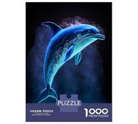 1000 Piece Jigsaws for Teenagers Puzzle Dolphin Neon Adult Puzzles Toy Wall Decor A Work of Art Difficult And Challenge 38x26cm/1000pcs