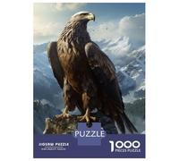 1000 Piece Jigsaws for Teenagers Puzzle Eagle On Mountain Top Puzzles for Adults Family Games Wall Art Difficult And Challenge 38x26cm/1000pcs