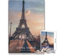 1000 Piece Jigsaws for Teenagers Puzzle Eiffel Tower Educational Family Game Difficult Challenge Funny Gift Size 38x26cm