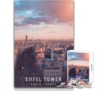 1000 Piece Jigsaws for Teenagers Puzzle Eiffel Tower Educational Family Game Difficult Challenge Funny Gift Size 38x52cm