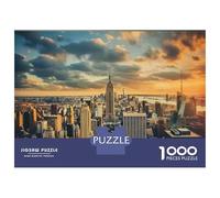 1000 Piece Jigsaws for Teenagers Puzzle Empire State Building Sunset-1 Puzzle for Adults Brain Teaser Game Birthday Present Parent-child Interaction 70x50cm/1000pcs