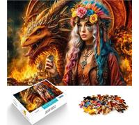 1000 Piece Jigsaws for teenagers Puzzle Enchantress and Dragon Train your brain and hands deal as gifts for the whole family 50x70cm