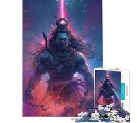1000 Piece Jigsaws for Teenagers Puzzle Ethereal Lord Shiva Challenging To Complete Perfect Decoration Relaxing Games for And from 14 Years And over (38x52cm)