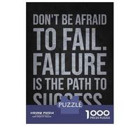 1000 Piece Jigsaws for Teenagers Puzzle Failure Is Path To Success, Motivational Jigsaws for Adults Family Game Presents for Women Difficult And Challenge 38x26cm/1000pcs
