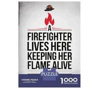 1000 Piece Jigsaws for Teenagers Puzzle Firefighter Lives Here Adult Jigsaw Hands-on Game Pattern Assembly for Is Ideal As A Gift 38x26cm/1000pcs
