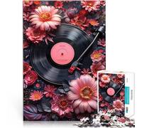 1000 Piece Jigsaws for teenagers Puzzle Floral Vinyl Melodies learning educational 50x75cm Parent-child interaction for Age 14 Years Up