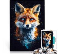 1000 Piece Jigsaws for teenagers Puzzle Fox Portrait Dekomprimierendes intellektuelles Lernspielzeug Für Paare geeignet75x50cm