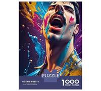 1000 Piece Jigsaws for Teenagers Puzzle Freddie Mercury Art Print Adult Jigsaw Hands-on Game Pattern Assembly for Is Ideal As A Gift 38x26cm/1000pcs