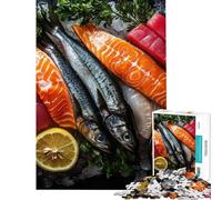 1000 Piece Jigsaws for Teenagers Puzzle Fresh Seafood Platter Teenager Puzzles Fun Games Analysis And Logic Unique Gifts for Birthday And Christmas (Size 50x75cm)