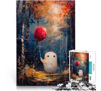1000 Piece Jigsaws for teenagers Puzzle Ghost with Ballon forest Challenging Game Gifts is ideal as gifts for the whole family 26x38cm