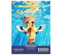 `1000 Piece Jigsaws for Teenagers Puzzle Giraffe Swimming Underwater Illustration Jigsaws for Adults Family Game But Fun And Humorous for Is Ideal As A Gift 70x50cm/1000pcs