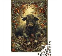 1000 Piece Jigsaws for Teenagers Puzzle Golden Bull in Garden Puzzles for Adults Toy Wall Decor Perfect Decoration Difficult And Challenge 38x26cm/1000pcs