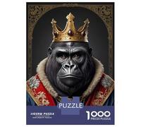 1000 Piece Jigsaws for Teenagers Puzzle Gorilla King Puzzle for Adults Brain Teaser Game Presents for Women Birthday And Unique Gifts 70x50cm/1000pcs
