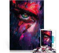 1000 Piece Jigsaws for teenagers Puzzle Green Eye with Red Streaks Schwierig Schwer Tolles Geschenk für Spiele38x26cm