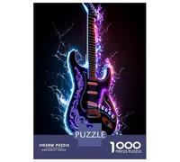 1000 Piece Jigsaws for Teenagers Puzzle Guitar Neon Adult Puzzles Toy Wall Decor A Work of Art Difficult And Challenge 38x26cm/1000pcs