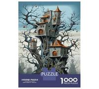 1000 Piece Jigsaws for Teenagers Puzzle Haunted Treehouse Castle Adult Jigsaw Hands-on Game Pattern Assembly for Is Ideal As A Gift 52x38cm/1000pcs