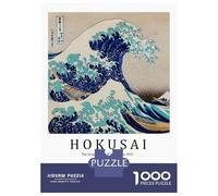 1000 Piece Jigsaws for Teenagers Puzzle Hokusais Great Wave Puzzle for Adults Brain Teaser Game Birthday Present Parent-child Interaction 70x50cm/1000pcs