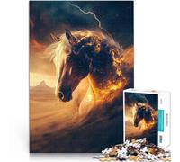 1000 Piece Jigsaws for teenagers Puzzle Horse in a Desert Storm Stressabbau Angebot als Geschenk für die ganze Familie75x50cm