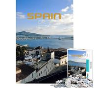 1000 Piece Jigsaws for Teenagers Puzzle Ibiza, Spain View Challenging To Complete Perfect Decoration Relaxing Games for And from 14 Years And over (38x26cm)