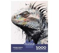 1000 Piece Jigsaws for Teenagers Puzzle Iguana Beauty Black Ink Puzzle for Adults Brain Teaser Game Birthday Present Parent-child Interaction 38x26cm/1000pcs