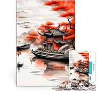 1000 Piece Jigsaws for teenagers Puzzle Japanese Pagoda Lake Spielspielzeug Einzigartige Geburtstags- und Geschenkideen38x26cm