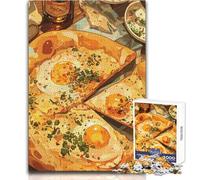 1000 Piece Jigsaws for Teenagers Puzzle Khachapuri with Egg And Herbs Educational Family Game Enhance Memory Birthday Gifts Size 50x75cm