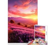1000 Piece Jigsaws for Teenagers Puzzle Lavender Fields Toy Wall Decor Funny Gift Brain Teaser Game Improving Love between Couples Size 38x52cm
