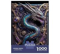 1000 Piece Jigsaws for Teenagers Puzzle Legendary Steampunk Dragon Jigsaw for Adults Relaxing Games Precision Cutting Difficult And Challenge 52x38cm/1000pcs