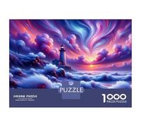 1000 Piece Jigsaws for Teenagers Puzzle Lighthouse Sunset Waves Puzzles for Adults Toy Wall Decor Perfect Decoration Difficult And Challenge 38x26cm/1000pcs