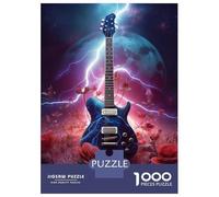 1000 Piece Jigsaws for Teenagers Puzzle Lightning Space Guitar Puzzle for Adults Brain Teaser Game Birthday Present Parent-child Interaction 70x50cm/1000pcs