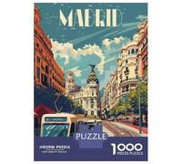 1000 Piece Jigsaws for Teenagers Puzzle Madrid City Vibes Adult Jigsaw Hands-on Game Pattern Assembly for Is Ideal As A Gift 70x50cm/1000pcs