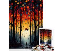 1000 Piece Jigsaws for Teenagers Puzzle Magical Infinity Forest Toy Wall Decor Funny Gift Brain Teaser Game Improving Love between Couples Size 38x52cm