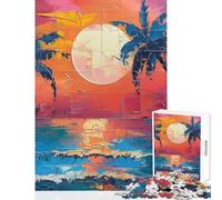 1000 Piece Jigsaws for Teenagers Puzzle Miami Usa Art Wall Shared Interactive Home Fun Time Special Festive Idea (50x75cm)