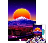 1000 Piece Jigsaws for Teenagers Puzzle Mount Fuji Sunset Relax Games for Educational Game Challenge Toy Birthday Gifts Analysis And Logic (Size 38x52cm)