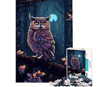 1000 Piece Jigsaws for Teenagers Puzzle Mysterious Owl Help The Brain Exercise Difficult Challenge Relax Games for Ages 14 And over (38x26cm)