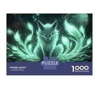 1000 Piece Jigsaws for Teenagers Puzzle Mystical Green Fox Adult Jigsaw Hands-on Game But Fun And Humorous Parent-child Interaction 38x26cm/1000pcs