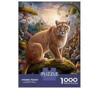 1000 Piece Jigsaws for Teenagers Puzzle Mystical Mountain Lion Puzzle for Adults Brain Teaser Game Birthday Present Parent-child Interaction 38x26cm/1000pcs