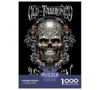 1000 Piece Jigsaws for Teenagers Puzzle Oldfashioned Halloween Puzzle for Adults Brain Teaser Game Birthday Present Parent-child Interaction 38x26cm/1000pcs