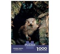 1000 Piece Jigsaws for Teenagers Puzzle Otter Jigsaw for Adults Relaxing Games Precision Cutting Difficult And Challenge 38x26cm/1000pcs