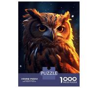 1000 Piece Jigsaws for Teenagers Puzzle Owl Cool Jigsaw for Adults Relaxing Games Precision Cutting Difficult And Challenge 52x38cm/1000pcs